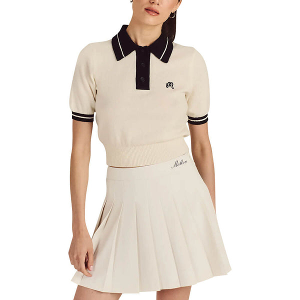 Malbon Mikayla Knit Golf Polo Canvas - FW25 Women