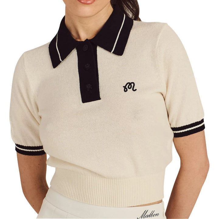 Malbon Mikayla Knit Golf Polo Canvas - FW25 Women