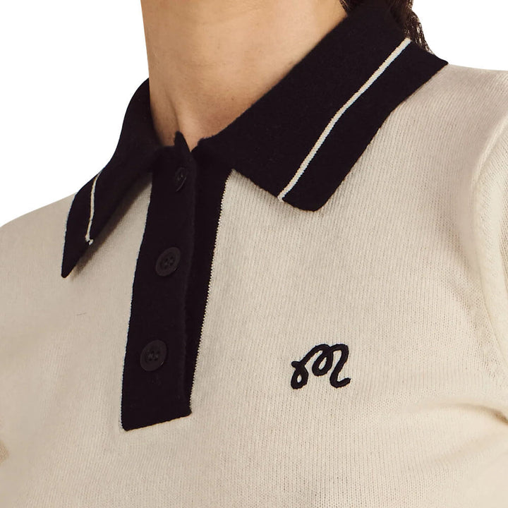 Malbon Mikayla Knit Golf Polo Canvas - FW25 Women