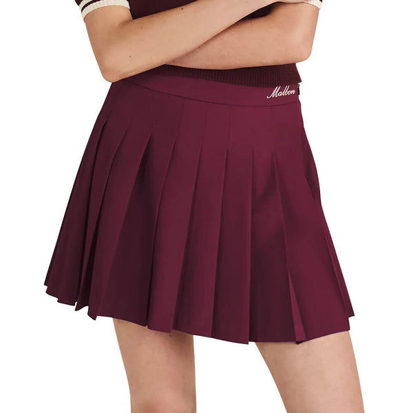 Malbon Rubi Golf Skirt Red Mahogany - FW25 Women