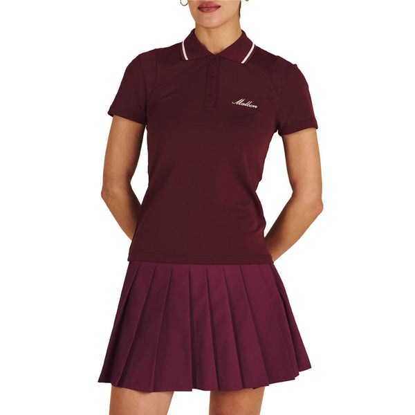 Malbon Paloma Golf Polo Red Mahogany - FW25 Women
