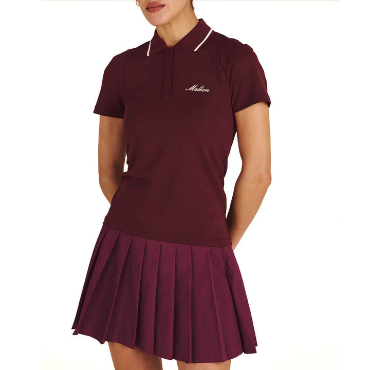 Malbon Paloma Golf Polo Red Mahogany - FW25 Women