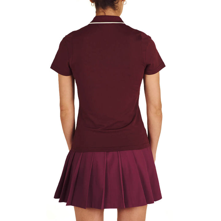 Malbon Paloma Golf Polo Red Mahogany - FW25 Women