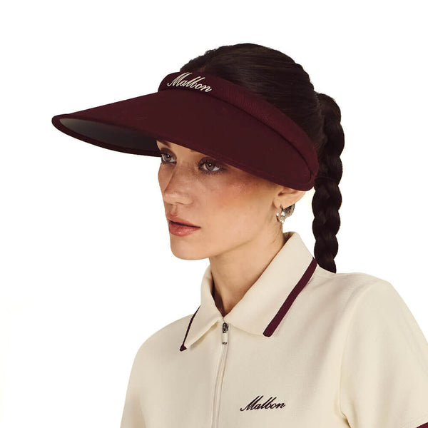 Malbon Claire Golf Visor Red Mahogany - FW25 Women