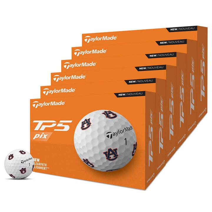 TaylorMade TP5 Pix NCAA 6 Dozen Golf Balls