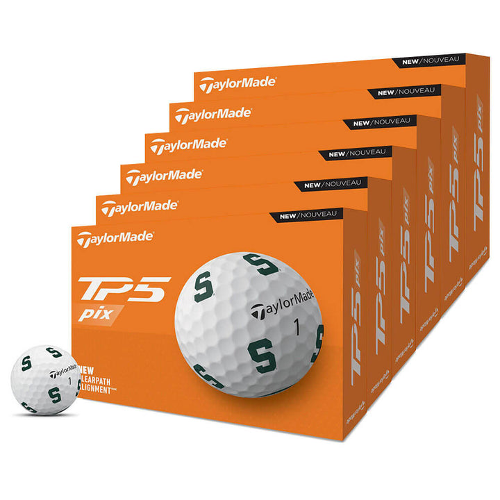TaylorMade TP5 Pix NCAA 6 Dozen Golf Balls