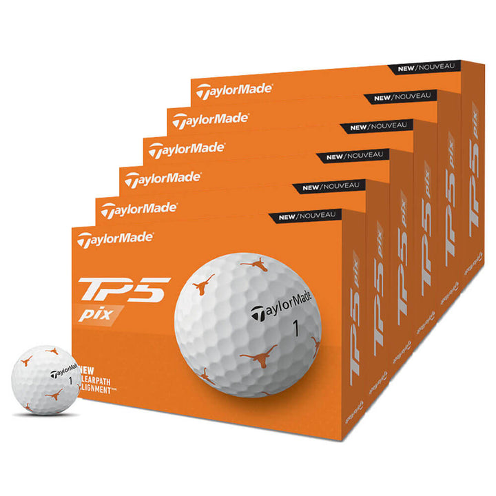 TaylorMade TP5 Pix NCAA 6 Dozen Golf Balls
