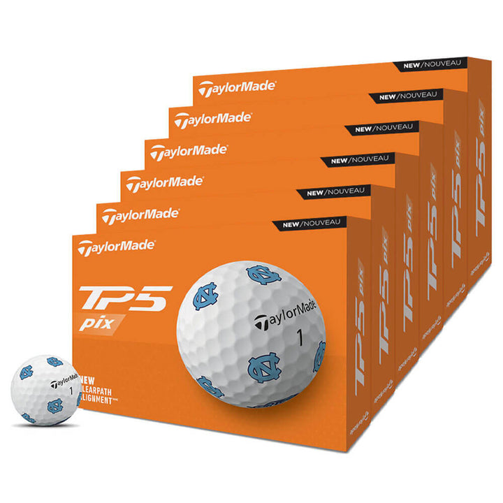 TaylorMade TP5 Pix NCAA 6 Dozen Golf Balls