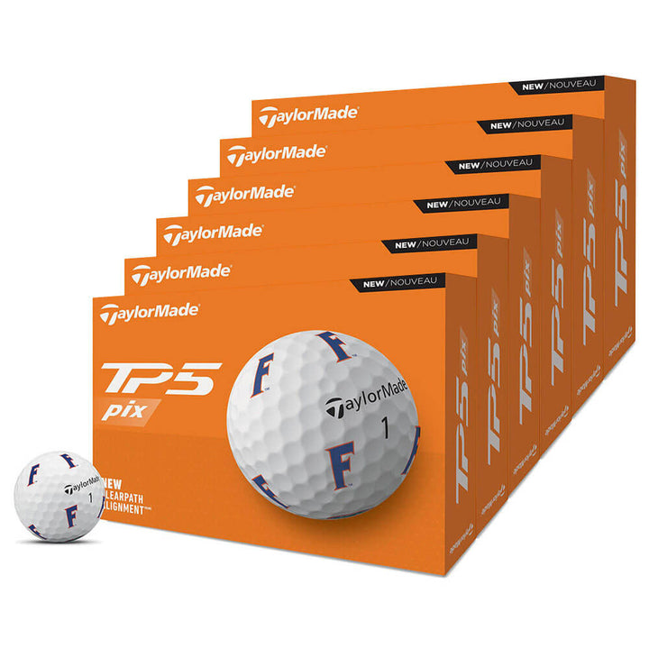 TaylorMade TP5 Pix NCAA 6 Dozen Golf Balls