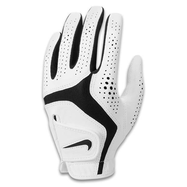 Nike Dura Feel 10 Golf Glove Pearl White/Black - 25 Boys