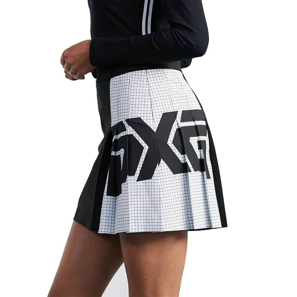 PXG Big Logo Pleated Golf Skirt Black - SS25 Women – Golfio