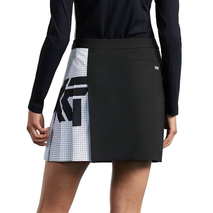 PXG Big Logo Pleated Golf Skirt Black - SS25 Women