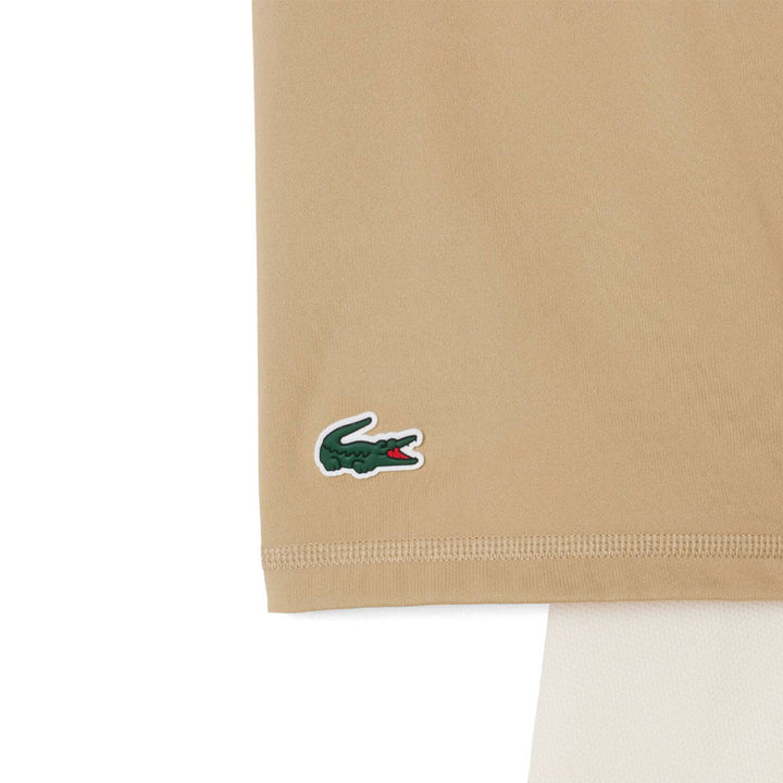 Lacoste Ultra Dry Heritage Trim Sleeveless Golf Dress White/Beige - FW25 Women