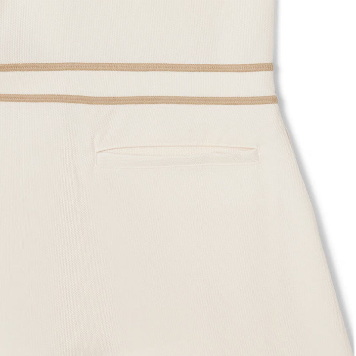 Lacoste Ultra Dry Heritage Trim Sleeveless Golf Dress White/Beige - FW25 Women