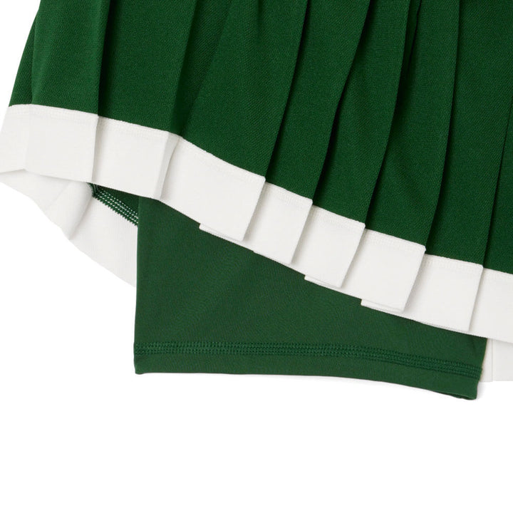 Lacoste Ultra Dry Tennis Heritage Stretch Golf Skirt Green/White - FW25 Women