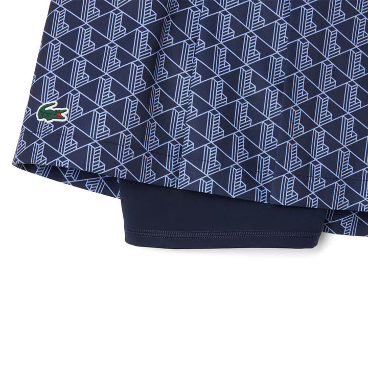 Lacoste Ultra Dry Stretch Lined Golf Skirt Navy Blue/Purple - FW25 Women