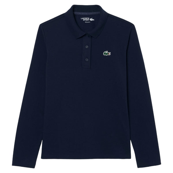 Lacoste Thermo-Regulating UV Protect Longsleeve Golf Polo Navy - FW25 Women