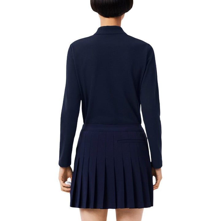 Lacoste Thermo-Regulating UV Protect Longsleeve Golf Polo Navy - FW25 Women