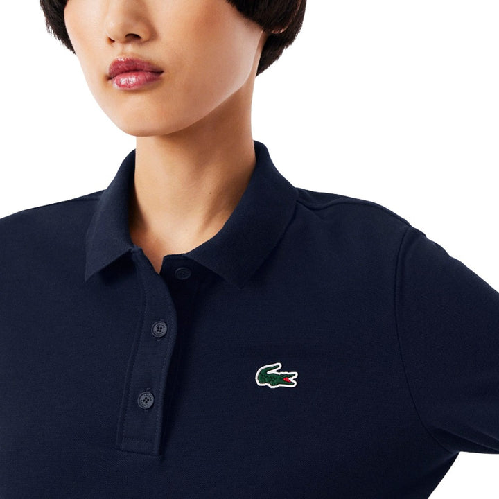 Lacoste Thermo-Regulating UV Protect Longsleeve Golf Polo Navy - FW25 Women
