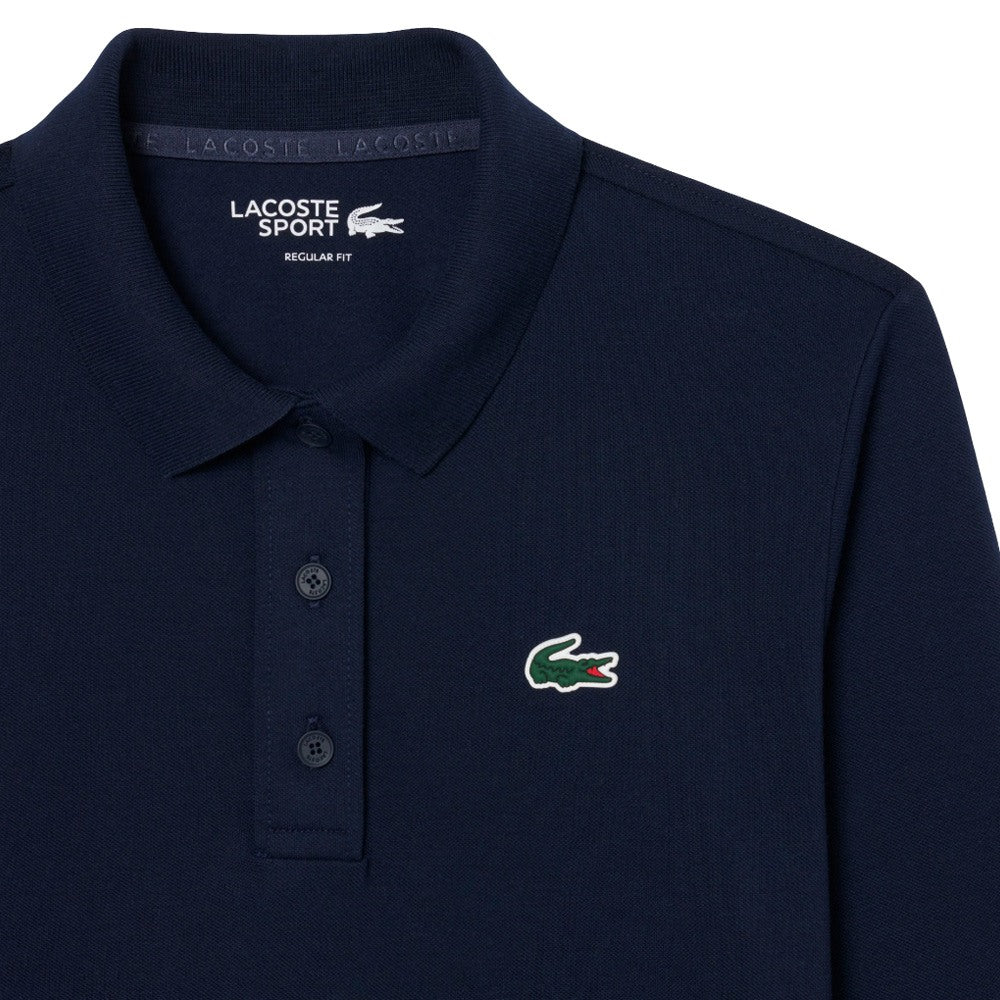 Lacoste Thermo-Regulating UV Protect Longsleeve Golf Polo Navy