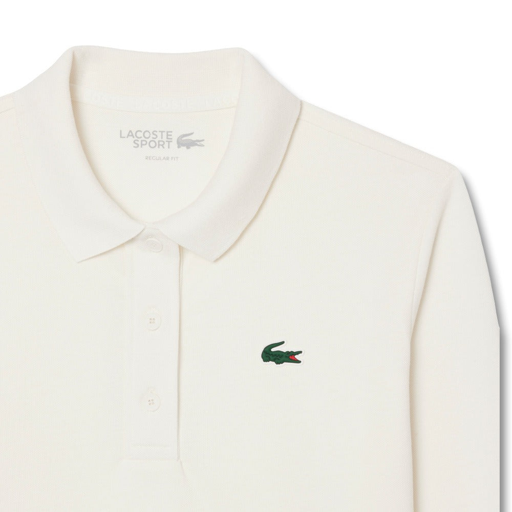 LACOSTE ホワイト ポロシャツ　長袖 LACOSTE（ラコステ） ポロシャツ ポロ ストレッチポロシャツ（長袖