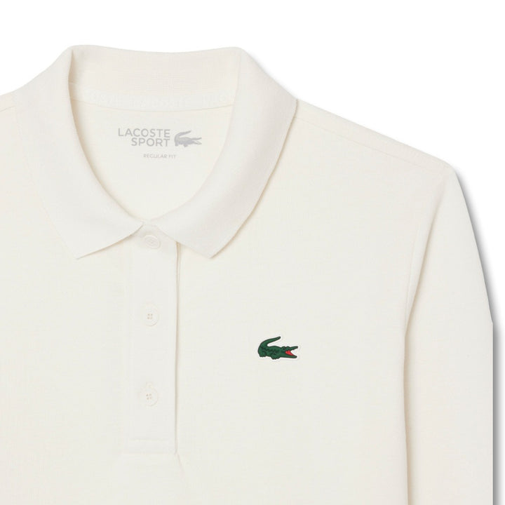 Lacoste Thermo-Regulating UV Protect Longsleeve Golf Polo White - FW25 Women
