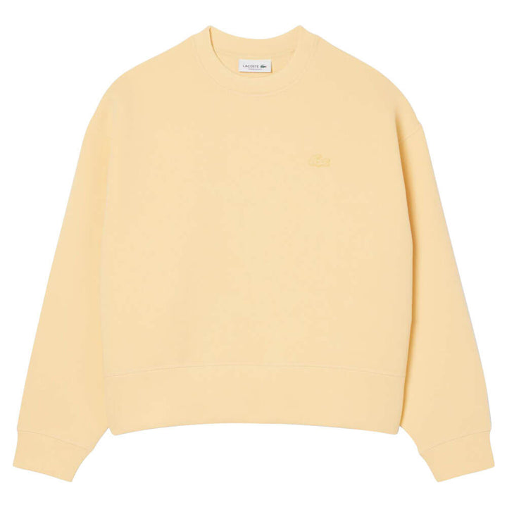 Lacoste Oversized Cotton Golf Sweatshirt Yellow - FW25 Women