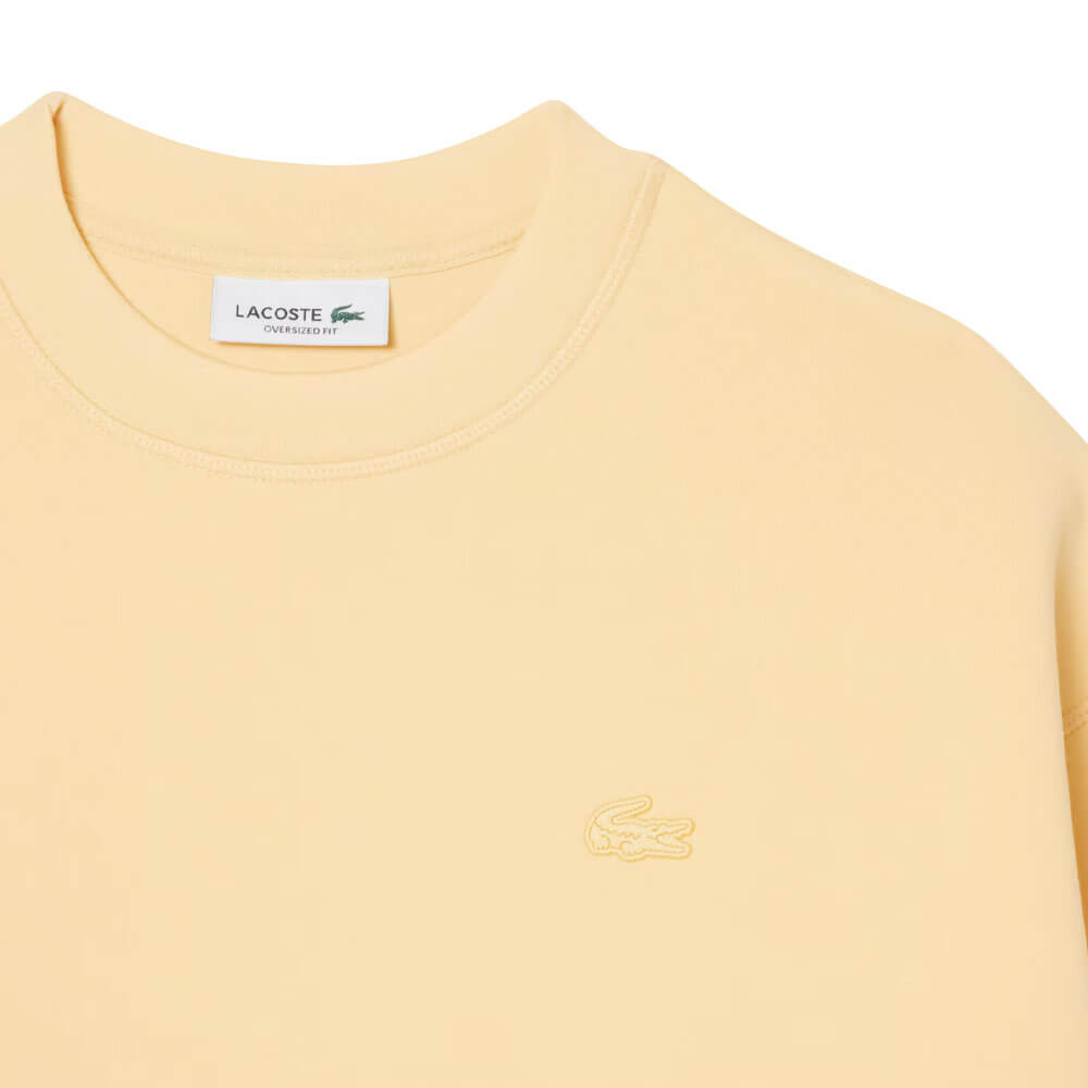 Lacoste Oversized Cotton Golf Sweatshirt Yellow - FW25 Women – Golfio