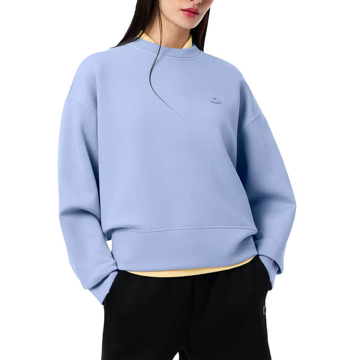 Lacoste Oversized Cotton Golf Sweatshirt Purple - FW25 Women