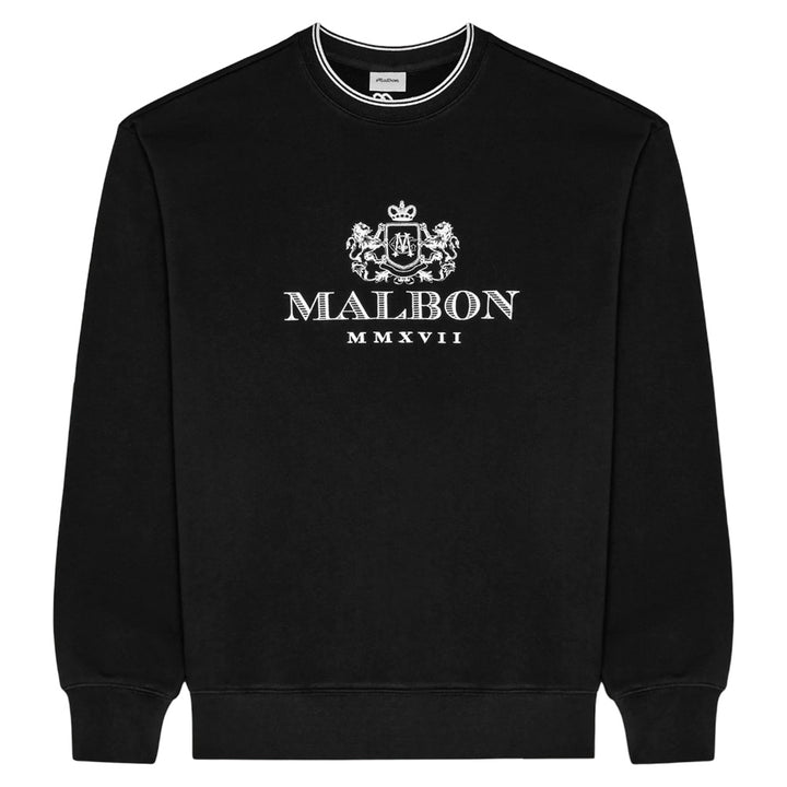 Malbon Monarch Crewneck Golf Sweatshirt Black - FW25 Men