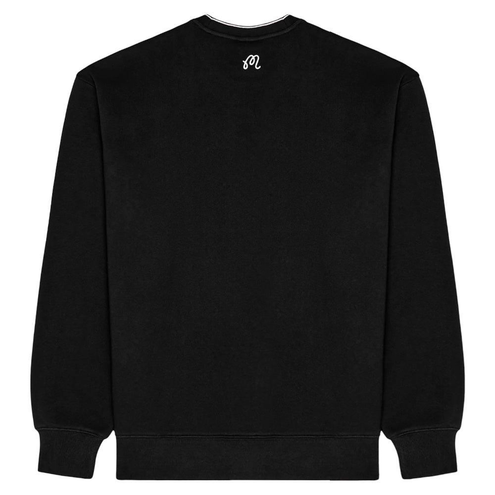 Malbon Monarch Crewneck Golf Sweatshirt Black - FW25 Men – Golfio