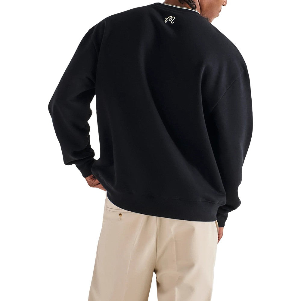 Malbon Monarch Crewneck Golf Sweatshirt Black - FW25 Men – Golfio