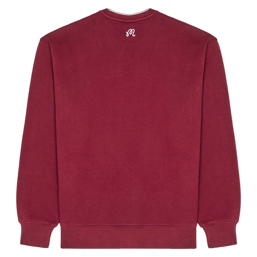 Malbon Monarch Crewneck Golf Sweatshirt Red Mahogany - FW25 Men