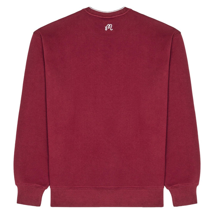 Malbon Monarch Crewneck Golf Sweatshirt Red Mahogany - FW25 Men