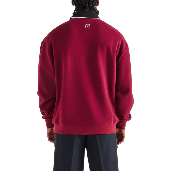 Malbon Monarch Crewneck Golf Sweatshirt Red Mahogany - FW25 Men