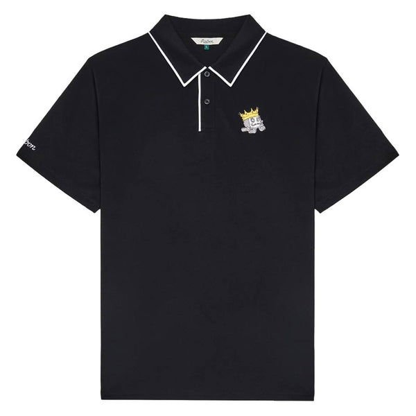 Malbon Fairway Monarch Golf Polo Black - FW25 Men