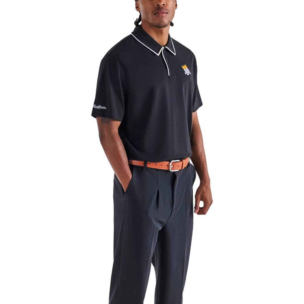 Malbon Fairway Monarch Golf Polo Black - FW25 Men – Golfio