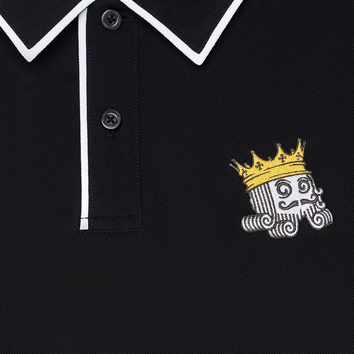 Malbon Fairway Monarch Golf Polo Black - FW25 Men