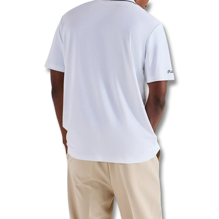Malbon Fairway Monarch Golf Polo White - FW25 Men