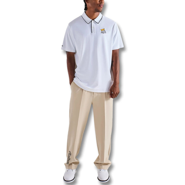 Malbon Fairway Monarch Golf Polo White - FW25 Men