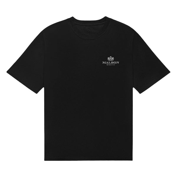 Malbon Bermuda Monarch Golf T-Shirt Black - FW25 Men
