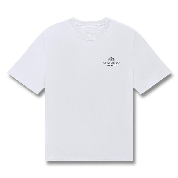 Malbon Bermuda Monarch Golf T-Shirt White - FW25 Men