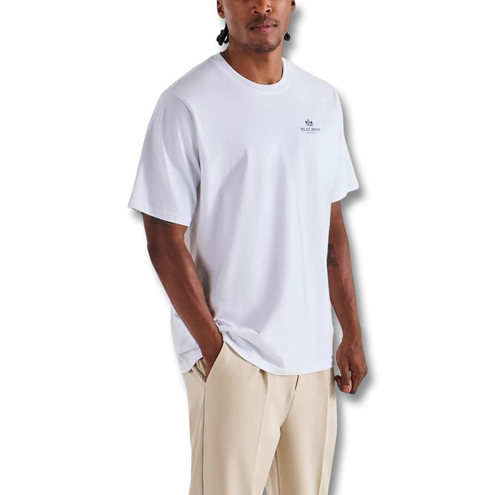 Malbon Bermuda Monarch Golf T-Shirt White - FW25 Men