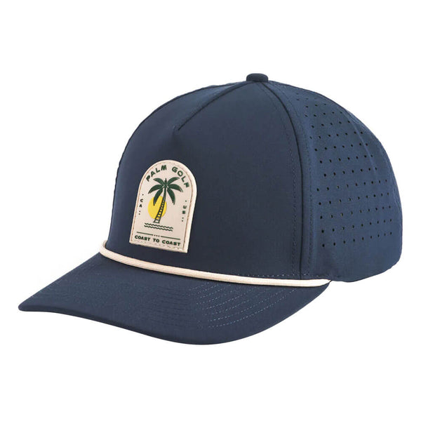 Palm Golf Coast to Coast Snapback Golf Cap Navy/Tan - SS26 Men