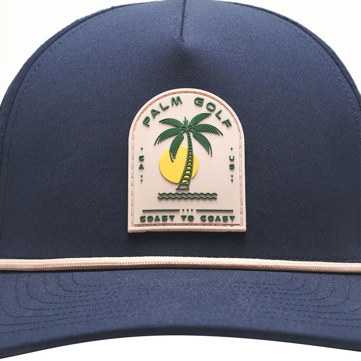 Palm Golf Coast to Coast Snapback Golf Cap Navy/Tan - SS26 Men