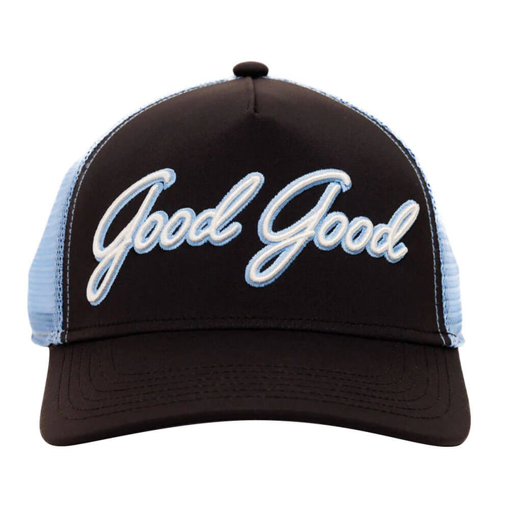 GoodGood Golf Good Days Trucker Golf Cap Black/Sky Blue - SU25 Men