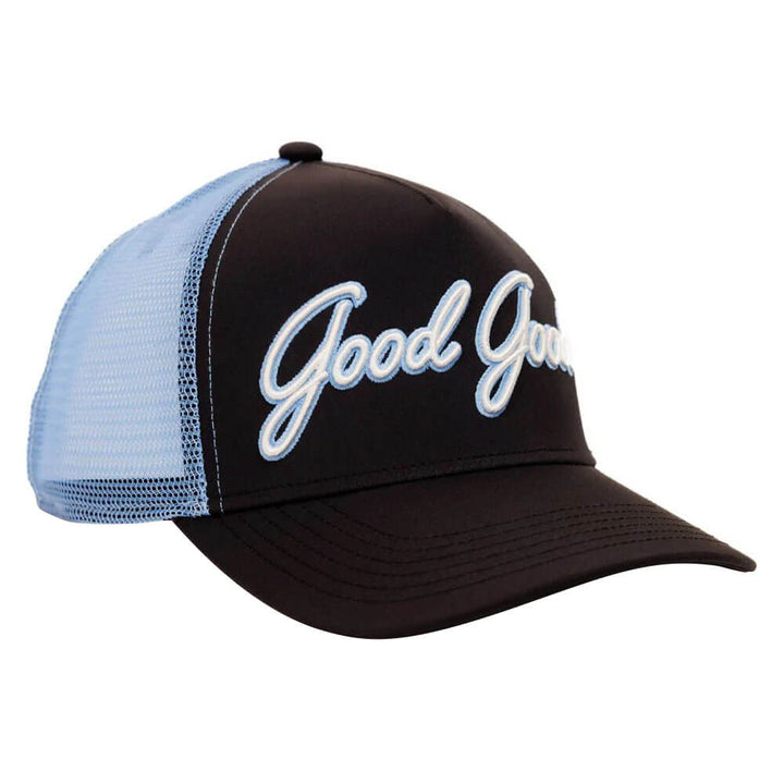 GoodGood Golf Good Days Trucker Golf Cap Black/Sky Blue - SU25 Men