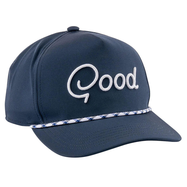 GoodGood Golf Blue Course Rope Golf Cap Navy/White - FA25 Men