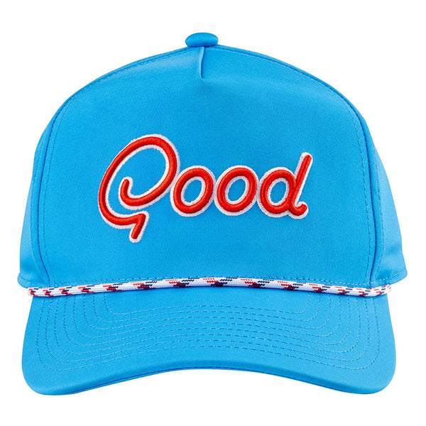 GoodGood Golf Grove Rope Golf Cap Sky Blue/Red - FA25 Men