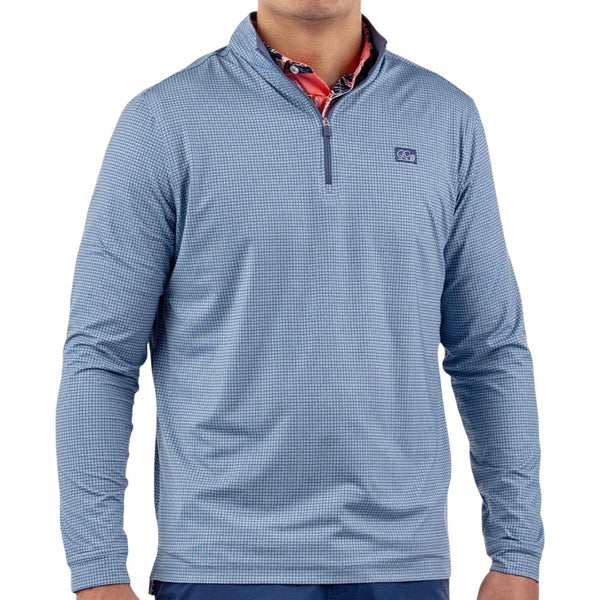 GoodGood Golf Dawn Patrol Q-Zip Golf Pullover Navy - FA25 Men